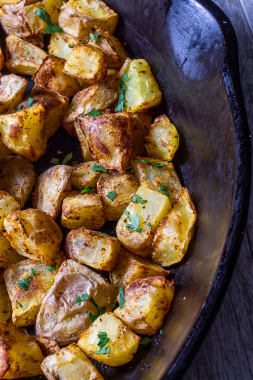 oil free vegan roasted potatoes recipe
